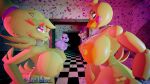 16:9 3d_(artwork) animatronic anthro asrielthewagon avian big_breasts bird breasts butt chica_(cally3d) chica_(fnaf) chicken clothing digital_media_(artwork) duo female five_nights_at_freddy&#039;s five_nights_at_freddy&#039;s_2 five_nights_at_freddy&#039;s_3 five_nights_at_freddy&#039;s_4 freddy_(fnaf) fredina&#039;s_nightclub fredina_(cally3d) galliform gallus_(genus) hi_res humanoid lagomorph leporid machine mammal nipples nude phasianid purple_guy_(fnaf) robot scottgames simple_background smile source_filmmaker toy_chica_(fnaf) video_games widescreen yellow_body 