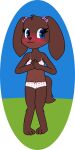  1:2 2022 4_fingers alpha_channel anthro bare_shoulders biped bird_dog blue_eyes blush bottomwear bow_panties bra breasts brown_body brown_fur brown_nose canid canine canis circle_background cleavage clothed clothing cocker_spaniel colored_edge_panties digital_media_(artwork) dog_ears dog_tail domestic_dog ear_bow embarrassed evelyn_(pazymomo) eyelashes female fingers fur grass hands_together hands_together_elbows_apart heart_bra heart_pattern heart_pattern_panties heart_pattern_underwear heart_underwear hi_res hunting_dog mammal navel outside panties pattern_bottomwear pattern_clothing pattern_panties pattern_underwear paw_panties paws pazymomo plant purple_bow smile solo spaniel standing training_bra underwear white_bra white_clothing white_panties white_underwear 