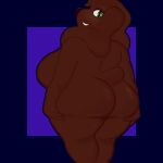  1:1 big_breasts big_butt breasts brown_body butt canid canine canis charlotte_(sleepingpowder) domestic_dog female floppy_ears green_eyes hand_on_butt hi_res hybrid looking_at_viewer mammal short_stack sleepingpowder solo tail thick_thighs 