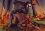  absurd_res ahegao alphea beard bone box breasts candle circlet container dark_body dark_skin duo ear_piercing elf esahc facial_hair fangs female female_penetrated freckles grass hair hi_res huge_filesize humanoid humanoid_pointy_ears interspecies lilboots looking_pleasured mag&#039;har_orc male male/female melee_weapon orange_hair orc penetration piercing plant purple_eyes red_eyes sex skull sword tent tongue tongue_out warpaint weapon wreath 