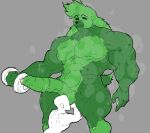  2021 abs alex_(carpetwurm) anon anthro ball_sniffing ball_worship biceps bodily_fluids duo erection exercise eyes_closed faceless_character faceless_male foreskin fur genitals green_body green_fur hi_res humanoid_genitalia humanoid_penis kknssd lagomorph leporid male male/male mammal muscular musk nude penis rabbit smile sniffing sweat weightlifting workout 