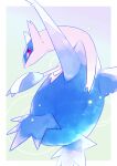  border claws closed_mouth commentary_request highres latios looking_at_viewer looking_back no_humans outside_border pokemon pokemon_(creature) shiramizore_(rate1026) solo star_(symbol) white_border 