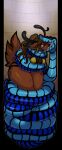  anthro brown_body brown_fur brown_hair capreoline cervid clothing coiling ear_piercing female feral fur hair hi_res hypnofood lingerie male mammal piercing reina_(hypnofood) reindeer reptile sarrl scalie snake solo thick_thighs vore well 