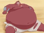  anthro belly big_belly big_breasts breasts clothed clothing digital_media_(artwork) iwano kumatetsu male mammal moobs obese overweight overweight_anthro simple_background solo the_boy_and_the_beast thick_thighs ursid weight_gain 