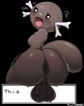  absurd_res amphibian anthro anus armless backsack balls big_balls big_butt blush bodily_fluids breasts brown_body butt eyelashes generation_2_pokemon genitals gynomorph hi_res huge_butt intersex jiggling looking_at_viewer looking_back markings mole_(marking) nintendo paldean_form paldean_wooper perineum plundered pokemon pokemon_(species) rear_view regional_form_(pok&eacute;mon) saggy_balls short_stack sitting small_breasts solo surprise sweat text_box video_games wide_hips wooper 