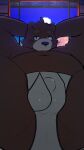  2022 anthro belly big_belly blush bulge clothing hi_res kemono male mammal menmen_kesinn navel overweight overweight_male solo underwear ursid 