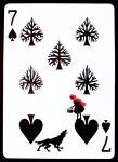  &spades; big_bad_wolf canid canine canis card fairy_tales human little_red_riding_hood little_red_riding_hood_(copyright) mammal plant playing_card seven_of_spades suit_symbol tree wolf zero_pictured 