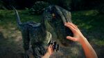  16:9 2022 3d_(artwork) 4k absurd_res ambiguous_gender blue_(jurassic_world) blue_body blue_scales claws detailed_background digital_media_(artwork) dinosaur dromaeosaurid duo eye_contact female female_(lore) feral first_person_view grey_body grey_scales hand_holding hand_on_head hi_res human ivorylagiacrus jurassic_park jurassic_world looking_at_another looking_at_partner looking_at_viewer looking_up mammal multicolored_body multicolored_scales outside petting petting_head petting_pov plant pupils reptile scales scalie sharp_claws slit_pupils smile standing theropod universal_studios velociraptor widescreen yellow_eyes 