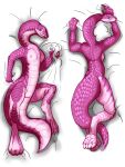  absurd_res anthro bottomwear clothing dakimakura_design female hi_res nipples pink_body reptile scales scalie skirt snake solo universaldragon 