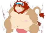  ahegao anal anal_masturbation anthro belly big_belly brown_body brown_fur clothing dildo dildo_sitting felid fur hat headgear headwear lifewonders lion looking_pleasured male mammal mane masturbation moobs navel nipples nude overweight pantherine penetration sex_toy solo tokyo_afterschool_summoners tomoyamaru_alt vapula_(tas) video_games visor_cap yellow_eyes 