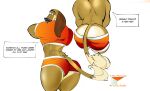  anthro big_butt bottomwear brown_body brown_fur butt canid canine canis clothed clothing dialogue domestic_dog dukey english_text fur hi_res hotpants johnny_test_(series) looking_back male male_anthro mammal raised_clothing raised_shirt raised_tank_top raised_topwear rear_view roddythicc shirt shorts solo tank_top text thick_thighs topwear 