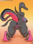  anthro anus areola big_areola big_breasts big_butt breasts butt curvaceous curvy_figure female fingering generation_7_pokemon genitals hi_res kneeling looking_back masturbation nintendo nipples penetration pokemon pokemon_(species) pussy raised_tail salazzle solo thick_thighs trias vaginal vaginal_fingering vaginal_penetration video_games voluptuous wide_hips 