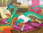  absurd_res diaper diaper_fetish dragon female feral glory_(wof) hi_res solo wings_of_fire yipthecoyotepup 