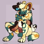  1:1 african_wild_dog anthro apexyotie canid canine duo embrace female genitals hi_res hug male male/female mammal penetration penis pussy 
