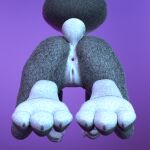  1:1 3_toes 3d_(artwork) absurd_res anal blender_(disambiguation) butt cotg_(artist) digital_media_(artwork) disney faceless feet female foot_fetish foot_focus fur gaped genitals grey_body grey_fur hi_res judy_hopps kneeling lagomorph leporid mammal nude paws pussy rabbit rear_view simple_background solo square toes zootopia 