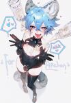  1boy akishycat animal_ears archon_eclipse bad_id bad_twitter_id bare_shoulders black_gloves black_thighhighs blue_eyes blue_hair boots bottle bulge covered_navel cum cum_on_body cum_on_boy cum_on_pectorals gloves hair_between_eyes heart highres indie_virtual_youtuber leopard_boy leopard_ears leopard_tail male_focus nipples open_mouth otoko_no_ko pectorals second-party_source skindentation solo spoken_heart tail thigh_boots thighhighs tongue tongue_out virtual_youtuber 