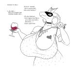  &lt;3 2021 absurd_res alcohol anthro beverage big_breasts bra breasts clothed clothing clothing_pull container cup dialogue digital_drawing_(artwork) digital_media_(artwork) dragon dress drinking_glass english_text female glass glass_container glass_cup hi_res holding_object horn horn_jewelry horn_ring huge_breasts hyper hyper_breasts jewelry keinga line_art looking_at_viewer looking_away mask masquerade_mask neck_ring necklace restricted_palette ring_(jewelry) scalie shaded signature simple_background solo tattoo text underwear wine wine_glass 