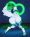  &lt;3 anthro anus female fluffy fluffy_tail fluffyomu genitals looking_pleasured machine pawpads protogen pussy rear_view solo solo_focus 