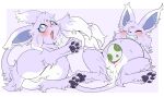  abdominal_bulge absurd_res blue_eyes blush duo eeveelution egg egg_from_pussy espeon eyes_closed female feral generation_2_pokemon genitals hi_res luuriolu nintendo open_mouth oviposition pink_body pokemon pokemon_(species) pussy video_games 