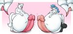  absurd_res alexis_(xausr32) anthro arctic_fox aroused belly belly_inflation big_belly big_penis bodily_fluids butt canid canine domestic_ferret drokmars duo edging fox genital_fluids genitals hi_res huge_penis humanoid_genitalia humanoid_penis hyper hyper_genitalia hyper_penis inflation liquid_inflation mammal mustela mustelid musteline nude penis precum presenting presenting_hindquarters russell_(xaus32) true_musteline 