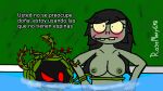 ambiguous_gender big_breasts black_hair blush breasts death dendrophilia duo female green_body green_skin hair humanoid invalid_tag male male/female necrophilia penetration plant spanish_text surprised_expression tangle_kelp_(pvz) taur tentacle_penetration tentacles text undead zombie zombie_(plants_vs_zombies) 