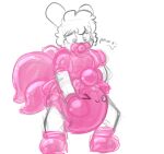 2023 4_tails ambiguous_gender animate_inanimate anthro bent_arm bent_legs bondage_gear bondage_gloves booties calico_cat clean_diaper clothed clothing diaper diaper_creature domestic_cat dress duo felid feline felis footwear frilly frilly_clothing frilly_dress gloves goo_clothing goo_creature goo_tail hair hand_on_diaper handwear heart_eyes heart_pupils heart_symbol hybrid lagomorph leporid living_clothing lock_symbol looking_down looking_down_at_another looking_up looking_up_at_another ludis-luteo ludis_(ludis-luteo) mammal multi_tail object_in_mouth one_eye_closed pacifier pacifier_in_mouth pink_body pink_clothing pink_diaper pink_footwear pink_gloves pink_handwear pink_shoes pink_slime_(slime_rancher) rabbit rabbit_ears shoes simple_background slime_(slime_rancher) slime_rancher smile standing straight_arm tail touching_diaper vowelless vowelless_vocalization wearing_another_person wearing_diaper white_background wink winking_at_another