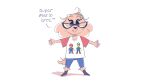 2020 absurd_res anthro biped boots bottomwear canid canine canis clothing domestic_dog english_text eyewear female footwear fur glasses hair hi_res human itsdanfango julie_(itsdanfango) long_hair looking_at_viewer luigi mammal mario mario_bros nintendo pants shirt shoes simple_background solo text topwear white_background yellow_body yellow_fur