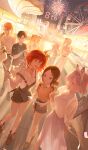  2boys 6+girls :d ;d aerial_fireworks amusement_park animal_ear_hairband animal_ears black_hair blonde_hair blue_eyes breasts brown_hair carousel casual cellphone chaldea_logo chinese_commentary commentary_request creature creature_on_shoulder dutch_angle echosdoodle fake_animal_ears fate/grand_order fate_(series) ferris_wheel fireworks fou_(fate) fujimaru_ritsuka_(female) fujimaru_ritsuka_(male) game_cg hair_over_one_eye hairband holding leonardo_da_vinci_(fate) leonardo_da_vinci_(rider)_(fate) mash_kyrielight medium_breasts melusine_(fate) morgan_le_fay_(fate) multiple_boys multiple_girls night night_sky official_alternate_costume official_art on_shoulder one_eye_closed one_side_up open_mouth orange_hair outdoors overalls phone purple_eyes purple_hair red_eyes selfie_stick sidelocks sky small_breasts smartphone smile tezcatlipoca_(fate) third-party_source two_side_up white_hair 
