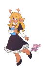  2girls absurdres animal_ears antlers black_dress black_eyes black_jacket blonde_hair book buck_teeth checkered_clothes checkered_vest colored_sclera colored_skin commentary deer_antlers deer_ears deer_girl deltarune dress english_commentary foot_up frilled_dress frills full_body furry furry_female highres holding holding_book hooves horns jacket layered_clothes layered_sleeves long_hair long_sleeves looking_at_viewer multiple_girls noelle_holiday pants purple_hair purple_pants purple_skin shirt short_over_long_sleeves short_sleeves sleeveless sleeveless_jacket solo_focus susie_(dark_world)_(deltarune) susie_(deltarune) teeth utdr_(toby_fox) uzinaaaa vest white_shirt yellow_sclera 