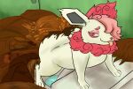 ambiguous_gender ambiguous_pooping bathroom big_butt butt eeveelution excessive_feces feces feces_everywhere feces_on_body feces_on_butt feces_on_ground feces_pile female_(lore) feral flareon fur generation_1_pokemon hyper hyper_feces hyper_feces_pile looking_at_viewer narrowed_eyes neck_tuft nintendo on_toilet pink_body pink_eyes pink_fur pokemon pokemon_(species) pooping public_restroom restroom_stall shit-tier-skunk smile solo tail tail_aside toilet tongue tongue_out tuft white_body white_fur