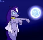  anthro big_breasts brainy_barker breasts canid canine canis collar doctor_chaos domestic_dog erect_nipples female fur hypnosis mammal mind_control nipples purple_body purple_fur purple_nipples spiral_eyes zombie_walk 