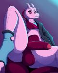  4:5 absurd_res anthro balls black_sweatshirt clothing fan_character footwear generation_1_pokemon genitals hi_res hoodie humanoid_genitalia humanoid_penis lapatte legendary_pokemon looking_at_viewer male mewtwo nintendo penis pink_body pink_eyes pokemon pokemon_(species) red_body simple_background socks solo sweatshirt therobd topwear video_games 