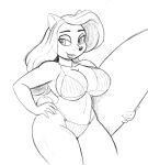  2020 activision anthro bandicoot big_breasts bikini breasts cleavage clothed clothing countershade_face countershading crash_bandicoot_(series) curvy_figure female graphite_(artwork) greyscale hair hand_on_hip hi_res hourglass_figure lipstick long_hair makeup mammal marsupial monochrome omegasunburst pencil_(artwork) solo surfboard swimwear tawna_bandicoot thick_thighs traditional_media_(artwork) under_boob video_games wide_hips 