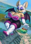  anthro big_breasts breasts chiropteran cleavage clothed clothing echidna female genitals legwear male mammal membrane_(anatomy) membranous_wings monotreme penis rouge_the_bat sega sonic_the_hedgehog_(series) thigh_highs toto_draw wings 