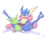  &lt;3 6:5 anal anal_penetration anthro anthro_on_anthro anthro_penetrated anthro_penetrating anthro_penetrating_anthro anus blue_body blush chespin duo generation_6_pokemon genitals greninja male male/male male_penetrated male_penetrating male_penetrating_male morito_(artist) nintendo nude penetration penis pokemon pokemon_(species) sex size_difference small_dom_big_sub video_games 