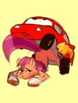  car cars_(disney) disney duo equid equine female feral hasbro horse lightning_mcqueen male male/female mammal mlp_g5 my_little_pony pingumarci pixar pony rasho_mcqueen sex sunny_starscout_(mlp) vehicle 