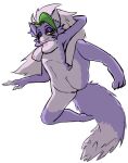  anthro breasts canid canine canis ek_(artist) female five_nights_at_freddy&#039;s five_nights_at_freddy&#039;s:_security_breach genitals hi_res lying mammal on_back pose presenting presenting_pussy pussy roxanne_wolf_(fnaf) scottgames video_games wolf 