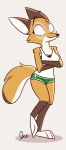  anthro barkyeet barkyeet_(character) brown_body brown_fur canid canine clothing female fox fur glass hi_res invalid_tag mammal orange_body orange_fur solo white_body white_fur 