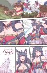  absurd_res ahri_(lol) animal_humanoid black_hair canid canid_humanoid canine canine_humanoid comic dart fainted female fight fox_humanoid hair hi_res human humanoid league_of_legends leveensky mammal mammal_humanoid paralysis riot_games teemo_(lol) video_games yordle 