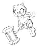  2020 accessory action_pose amy_rose angry anthro boots bottomwear bracelet clothing eulipotyphlan female footwear gloves graphite_(artwork) greyscale hair_accessory hairband hammer handwear hedgehog hi_res jewelry mammal monochrome omegasunburst pencil_(artwork) piko_piko_hammer pose sega skirt solo sonic_the_hedgehog_(series) tools traditional_media_(artwork) 