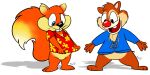  anthro bulge chipmunk conker conker&#039;s_bad_fur_day dale_(disney) disney duo fluffy fluffy_tail ground_squirrel hi_res male mammal rareware rodent sciurid squirrelfromthesouth video_games 