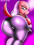  3:4 animal_crossing anthro big_breasts big_butt blazedscarf breasts butt canid canine cherry_(animal_crossing) female goth hi_res mammal nintendo solo tail_motion tailwag thick_thighs video_games wide_hips 