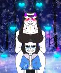  anthro cony_suarez fan_character female male male/female sans_(undertale) toriel undertale undertale_(series) video_games xd 