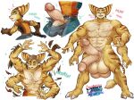  2_penises 4_arms 4_balls 5_fingers abs absurd_res anthro balls big_balls big_penis body_hair chest_hair clothing fingers genitals hi_res huge_balls huge_penis humanoid_genitalia humanoid_penis larru-larru lombax male mammal multi_arm multi_balls multi_genitalia multi_limb multi_pecs multi_penis muscular muscular_anthro muscular_male nude onomatopoeia pecs penis ratchet ratchet_and_clank sony_corporation sony_interactive_entertainment sound_effects text torn_clothing transformation vertical_diphallism video_games 