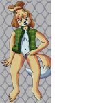  animal_crossing anthro belly breasts brown_body brown_eyes brown_fur canid canine canis clothed clothing digital_media_(artwork) domestic_dog female fur genitals hi_res humanoid isabelle_(animal_crossing) mammal masturbation navel nintendo nude partially_clothed pixel_(artwork) pussy solo vaginal vaginal_masturbation video_games white_body white_fur yellow_body yellow_fur 
