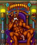  anthro balls borni chair furniture genitals king male muscular nipples penis pubes royalty solo throne 