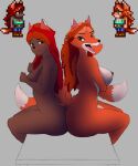  anthro canid canine duo elegantundertaking female female/female fox human mammal terraria were werecanid werecanine werefox zoologist_(terraria) 