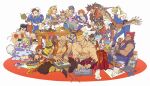  6+boys 6+girls ainu_clothes akuma_(street_fighter) arcade_stick area_(street_fighter) arm_wrap armor beads belt bird black_hair blonde_hair blue_dress blue_eyes board_game bodysuit book bow bracelet braid breasts brown_eyes brown_hair bun_cover character_request chess chessboard china_dress chinese_clothes chun-li clover computer controller copyright_request corset cross_scar crossover dark-skinned_female dark-skinned_male dark_skin dead_or_alive dog_tags double_bun dougi dress eating exercise facial_hair fatal_fury fighting_game final_fight fingerless_gloves food game_controller geese_howard glasses gloves guilty_gear guilty_gear_strive hair_bun hair_slicked_back hakama halterneck handheld_game_console hat hat_with_ears hawk headband high_ponytail highres indian_style jacket japanese_armor japanese_clothes jewelry joystick kasumi_(doa) katana laptop large_breasts long_hair lucifero mamahaha mishima_heihachi mouse_(computer) multiple_boys multiple_girls muscular muscular_male mustache nakoruru necklace open_clothes open_mouth open_vest pantyhose pelvic_curtain playing_games playstation_portable ponytail power_armor prayer_beads puffy_short_sleeves puffy_sleeves ramlethal_valentine red_bow red_eyes red_hair rolento samurai_spirits sash scar short_hair short_sleeves shoulder_armor sidelocks sitting sleeveless smile sneer sode sol_badguy spiked_bracelet spiked_hair spikes street_fighter street_fighter_ex_(series) suneate sunglasses sword tabi table takayuki_nakayama tekken thighhighs topknot topless_male tournament_bracket twin_braids twintails very_long_hair vest virtua_fighter wariza weapon weightlifting white_thighhighs widow&#039;s_peak yuki_akira 