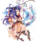 2girls :o alternate_costume arm_strap arm_up ass_visible_through_thighs bare_shoulders belt bikini bikini_shorts birthmark blue_bikini blue_eyes blue_hair breasts cleavage dated eyewear_removed fire_emblem fire_emblem:_radiant_dawn fire_emblem_awakening fire_emblem_cipher fire_emblem_heroes flower full_body gladiator_sandals green_eyes groin hair_flower hair_ornament highres holding holding_eyewear holding_innertube innertube leg_up long_hair lucina_(fire_emblem) medium_breasts mia_(fire_emblem) midriff multiple_girls navel official_alternate_costume open_mouth orange-tinted_eyewear orange_bikini orange_flower sandals short_shorts shorts simple_background sleeveless sumire_l.a. sunglasses surprised swimsuit thigh_strap tinted_eyewear torn_clothes torn_footwear twitter_username white_background wristband 