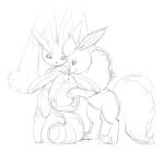  2016 arth_the_flareon belly cream_the_lopunny ears_down eeveelution embrace female flareon fluffy fluffy_tail fur generation_1_pokemon generation_2_pokemon generation_4_pokemon group looking_at_viewer lopunny male male/female nintendo one_eye_closed open_mouth open_smile paws pivoted_ears pokemon pokemon_(species) raised_paw sentret siansaar sketch smile socks_the_sentret standing standing_on_tail trio video_games wink 